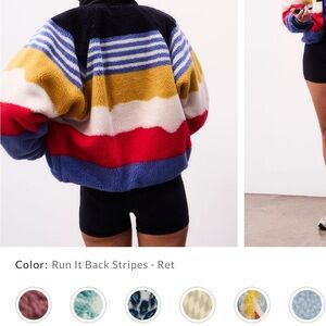 Colorful Striped Women's Jacket